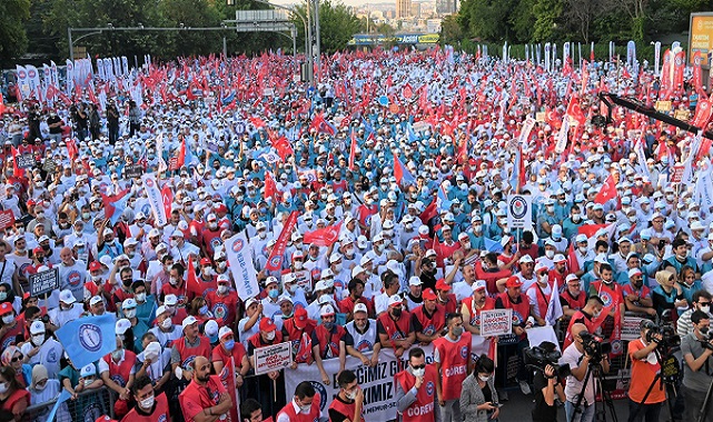 Memur-Sen eylemdeydi! Taleplerini dile getirdiler