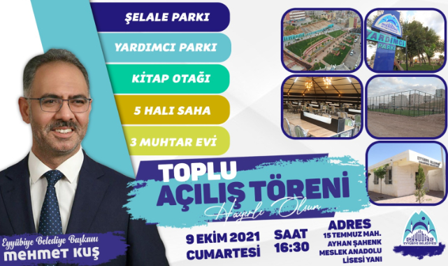 Eyyübiye Belediyesi toplu açılışa hazırlanıyor