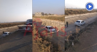Şanlıurfa'da  otomobil kanala uçtu