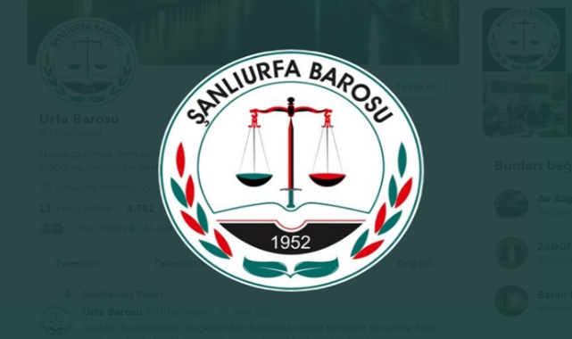 Şanlıurfa Barosundan savaş açıklaması