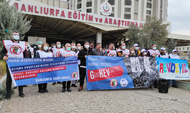 Şanlıurfa’da greve giden sağlıkçılardan açıklama