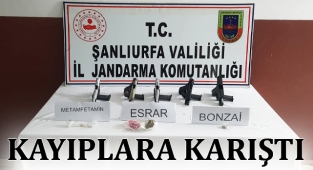 Suruç’ta durdurulan araçtan silah ve uyuşturucu çıktı