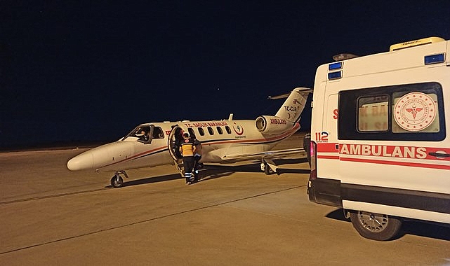 Şanlıurfa’da kalp hastası ambulans uçak ile nakil edildi