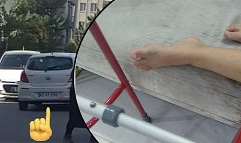 Servisten inen çocuğa araç çarptı! Araç kaçtı