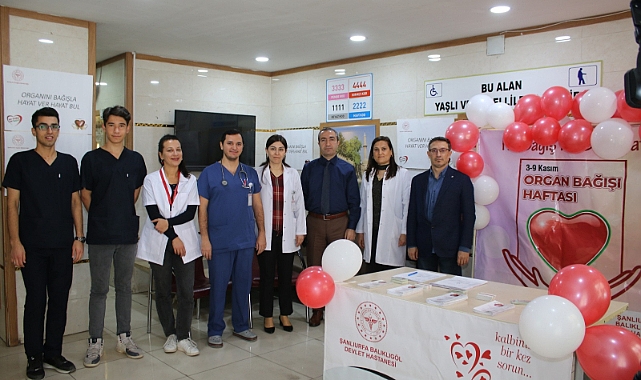 Balıklıgöl Devlet Hastanesinde organ bağışı standı kuruldu
