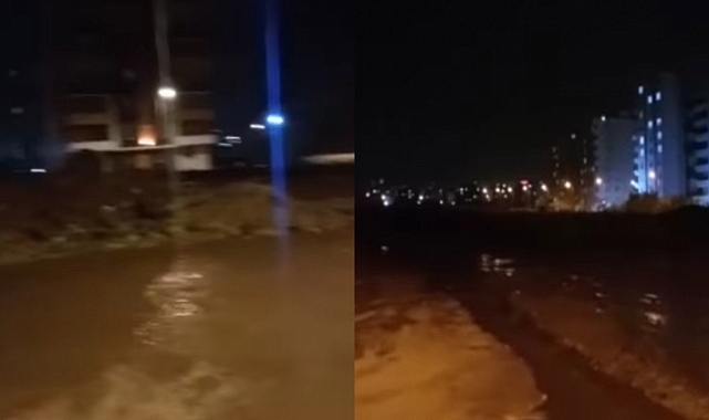 Gece etkisini artıran yağış su baskınına neden oldu
