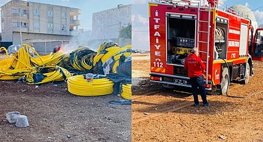 Hilvan'da yangın! İtfaiye mücadele etti