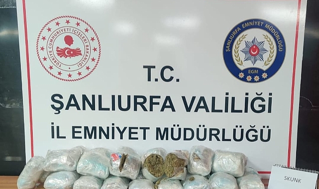Urfa’da paketler halinde uyuşturucu madde ele geçirildi