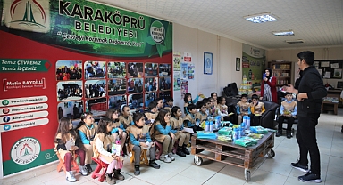 Karaköprü'de çocuklara çevre bilinci dersi verildi