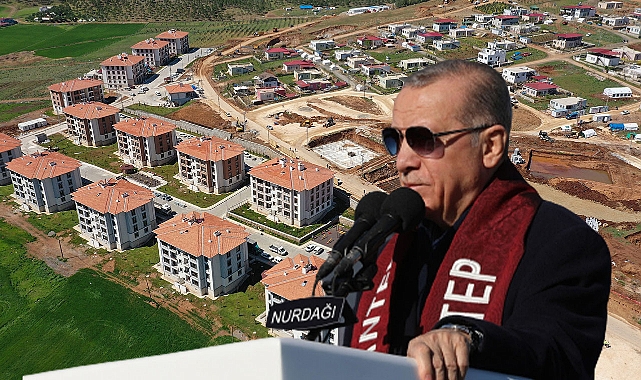 Cumhurbaşkanı Erdoğan afet konutlarının temelini attı