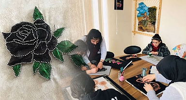 Çivi ve teller Hilvanlı kadınların ellerinde sanata dönüşüyor