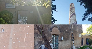 Urfa'da hasar alan cami kaderine terk edildi