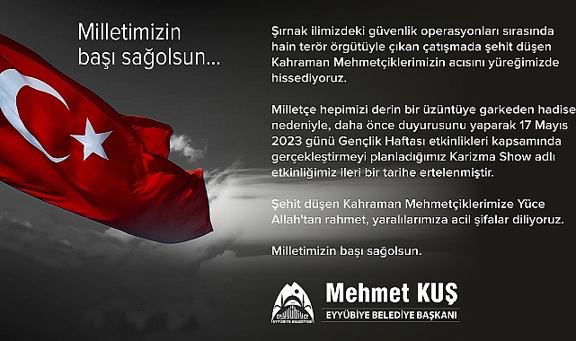 Eyyübiye Belediyesi programını erteledi