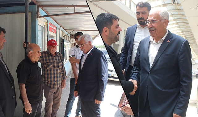 YRP adayları buğday pazarını ziyaret etti