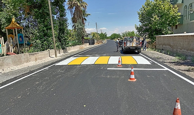 Büyükşehir’den yol işaretleme çalışması