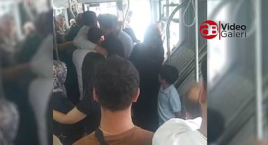 Urfa’da bir otobüste hamile kadın ile bir şahıs arasında yer kavgası! 
