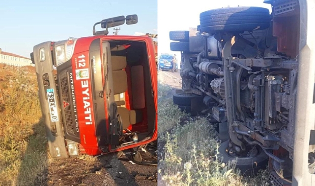 Urfa'da itfaiye aracı kaza yaptı! Yaralılar var