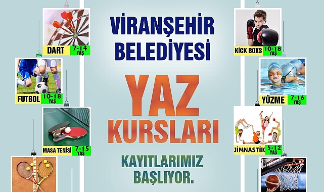 Viranşehir'de yaz kursları başlıyor