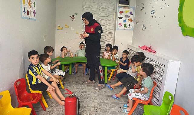 Urfa’da minik öğrencilere yönelik yangın eğitimi 