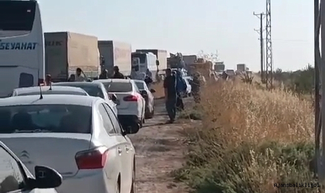 Urfa'da elektrik kesintilerini protesto eden çiftçiler yolu trafiğe kapattı