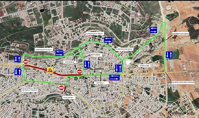 Karaköprü Balıkayağı Bulvarı trafiğe kapatılıyor! İşte alternatif yollar