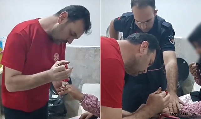 Urfa'da parmağına yüzük sıkışan kadının imdadına itfaiye yetişti