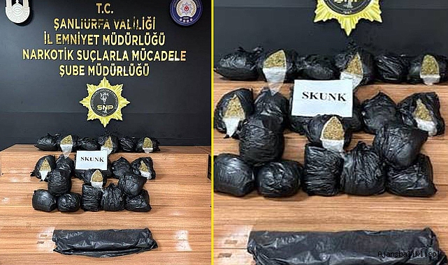 Urfa’da yüklü miktarda uyuşturucu madde ele geçirildi