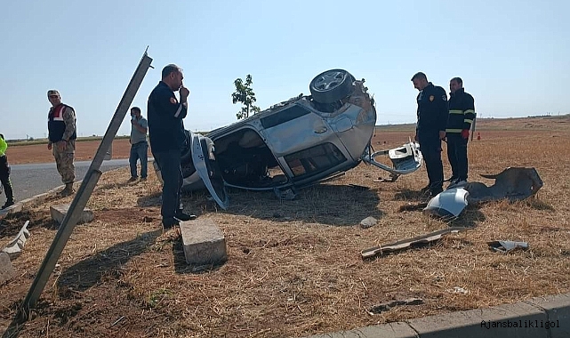 Viranşehir OSB kavşağında feci kaza!