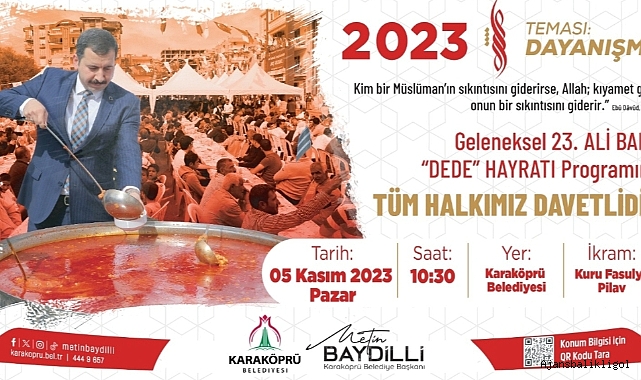 Başkan Baydilli'den  Ali Dede  Hayratına davet
