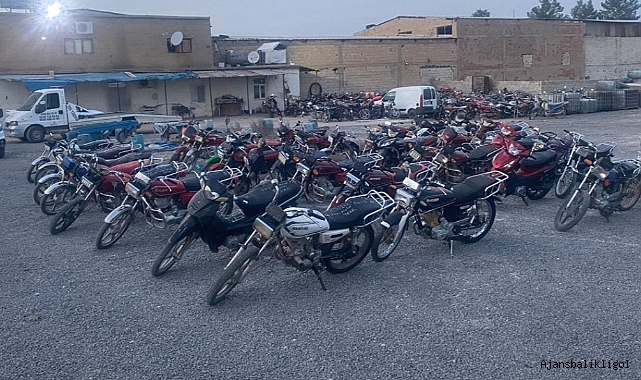 Urfa'da 137 çalıntı motosiklet ele geçirildi!