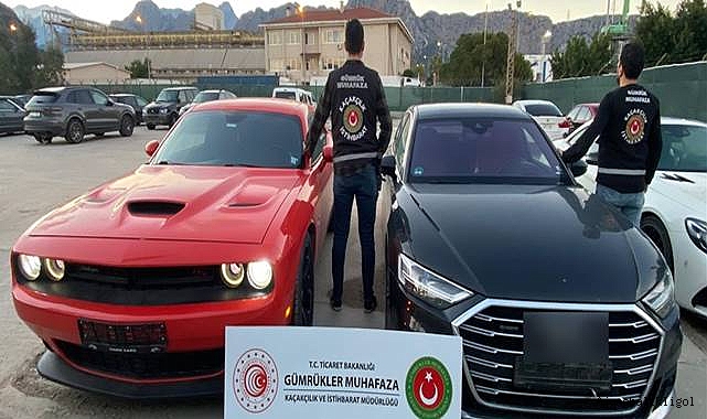 187 milyon liralık 15 kaçak lüks otomobil ele geçirildi