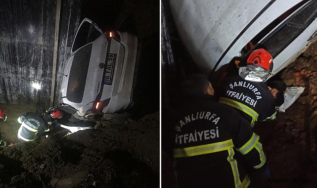 Suruç’ta kontrolden çıkan araç kanala düştü! 1 yaralı 