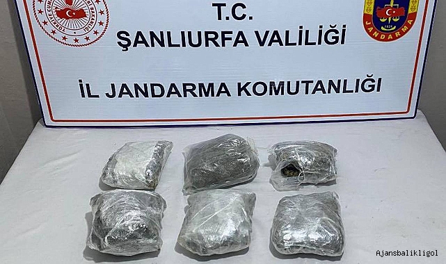 Şanlıurfa’da 7 kilo skunk maddesi ele geçirildi