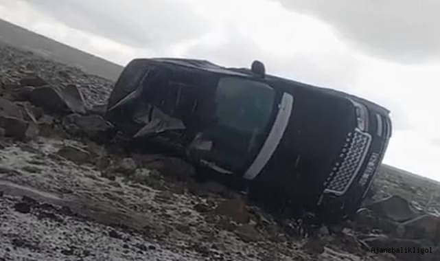 Siverek’te kar ve dolu yağışı kazaya sebep oldu! Yaralılar var 