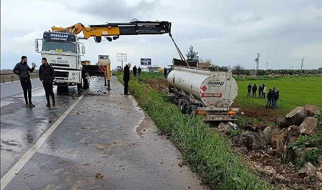 Urfa’da kontrolden çıkan TIR kaza yaptı! 1 yaralı 