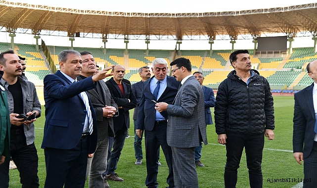 Vali Şıldak, 11 Nisan Stadyumu'ndaki çalışmaları inceledi