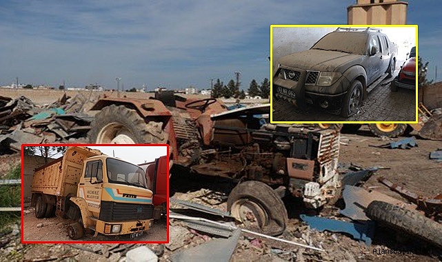 Akçakale’de onlarca belediye aracı pert edilmiş!