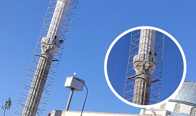 Metrelerce yüksekte iş güvenliği olmadan çalışıyorlar