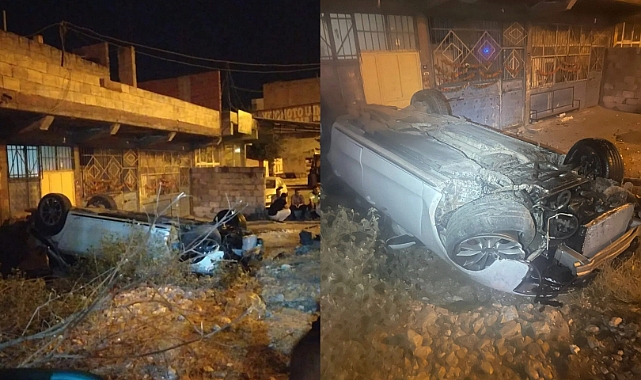 Hilvan'da Korkutan Kaza! Araç Evin Bahçesine Daldı