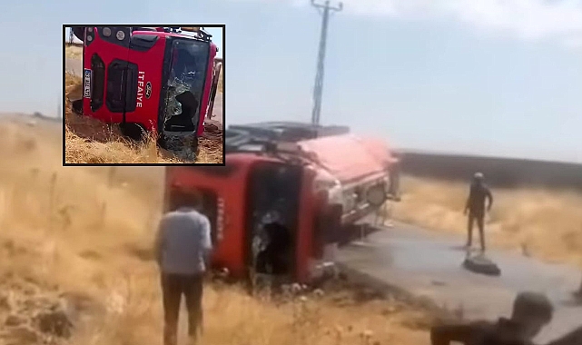 Urfa’da Yangına Giden İtfaiye Aracı Kaza Yaptı! Yaralılar var 