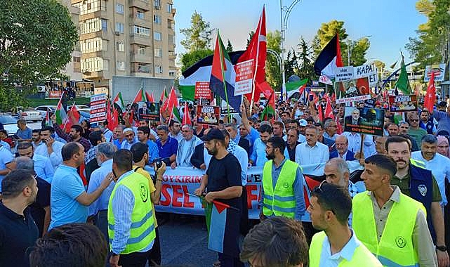 Urfa Hamas Lideri İsmail Haniye İçin Yürüdü