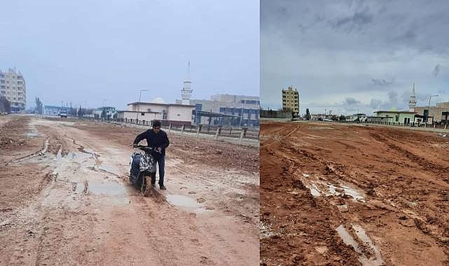 Akçakale’de Çamurlu Yolları Aşmak İçin Dağcı Olmak Gerekiyor