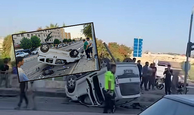 Haliliye’de Kontrolden Çıkan Araç Takla Attı! 