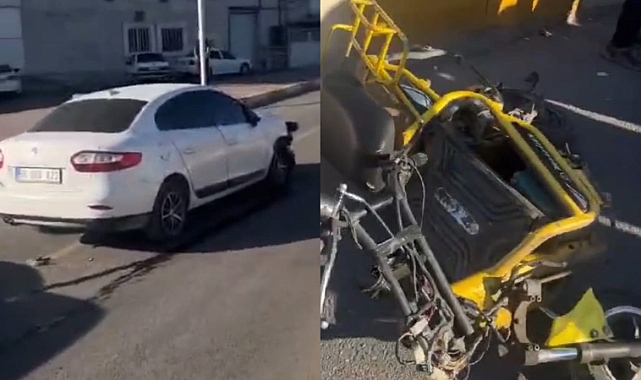 Şanlıurfa'da Otomobil Elektrikli Bisiklete Çarptı