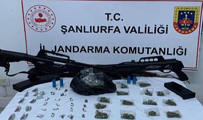 Urfa'da Operasyon! Silah ve Çalıntı Motosiklet Ele Geçirildi