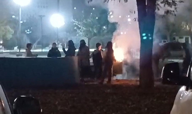 Urfa'nın Göbeğinde Bulunan Parkta Ateş Yaktılar