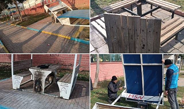 Eyyübiye'de Parklardaki Banklara Zarar Verildi: Belediyeden Yasal İşlem Açıklaması