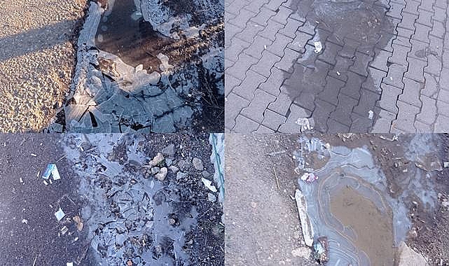 Karaköprü’de Soğuk Hava Etkisini Gösterdi: Su Birikintileri Buz Tuttu!  