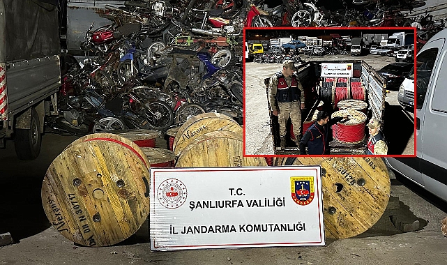 Şanlıurfa’da Hırsızlık Operasyonu: Milyonluk Kablolar Ele Geçirildi