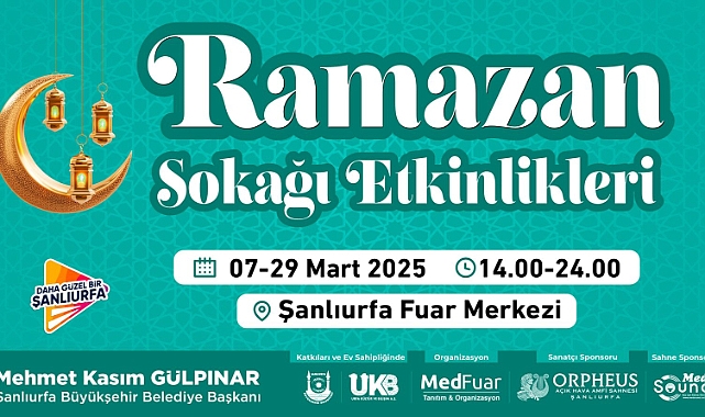 Şanlıurfa'da Ramazan Sokağı Etkinlikleri Bugün Başlıyor